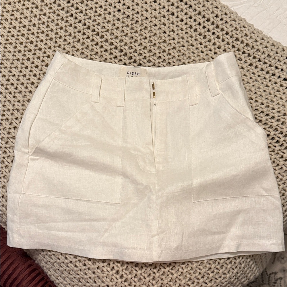 Dish White Mini Skort